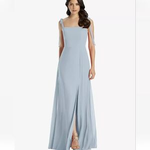 *NWT* Dessy Collection Bow Shoulder Chiffon Maxi Dress